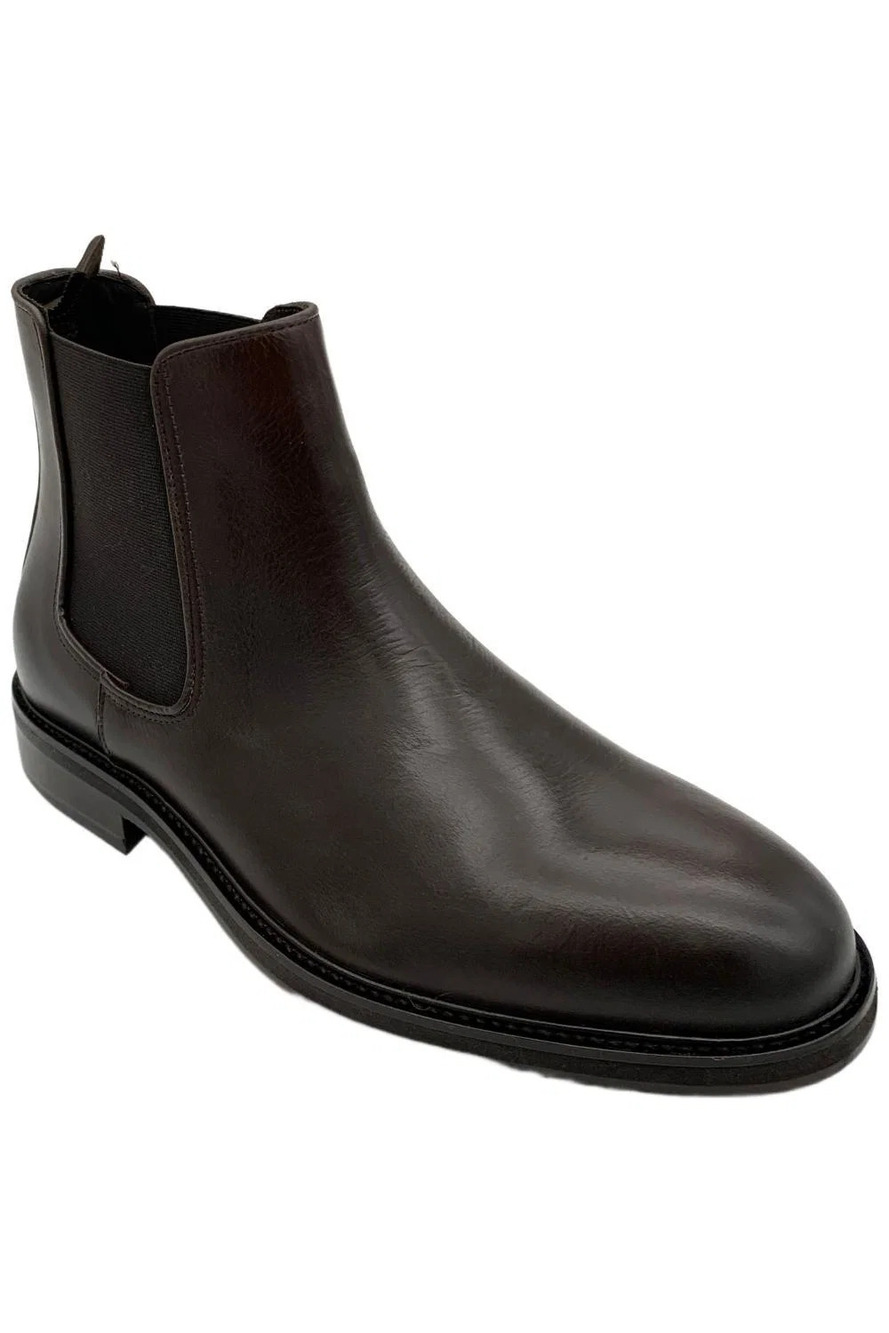 Donald Pliner Men's Antonio Pull-On Leather Ankle Boots Cognac - Medium